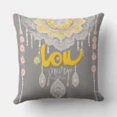 サニーグレーレースAIアート クッション (裏面)