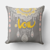 サニーグレーレースAIアート クッション (正面)