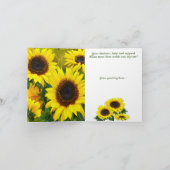 サニーゴールデンサンフラワーサンキュークリスチャンフレンド カード (内部)