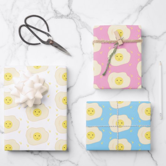 サニーサイドアップエッグラッピング紙 ラッピングペーパーシート (正面)