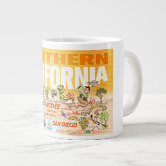 サニーサザンカリフォルニアジャンボマグカップ ジャンボコーヒーマグカップ (正面右)