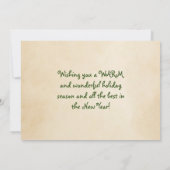 サニーサニベル島フロリダからのメリークリスマス シーズンカード (裏面)