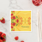 サニーサマーイエローフローラナプキンス スタンダードカクテルナプキン (インサイチュ)