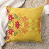 サニーサマーイエローフローラ装飾用クッション クッション (ブランケット)