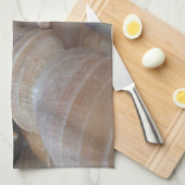 サニーサマーシェル。ロマンチックなエキゾチックな熱帯 キッチンタオル (四つ折り)