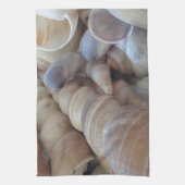 サニーサマーシェル。ロマンチックなエキゾチックな熱帯 キッチンタオル (縦)