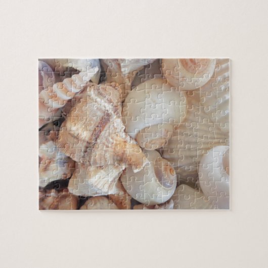 サニーサマーシーシェル、シーシェルビーチラブ ジグソーパズル (横)