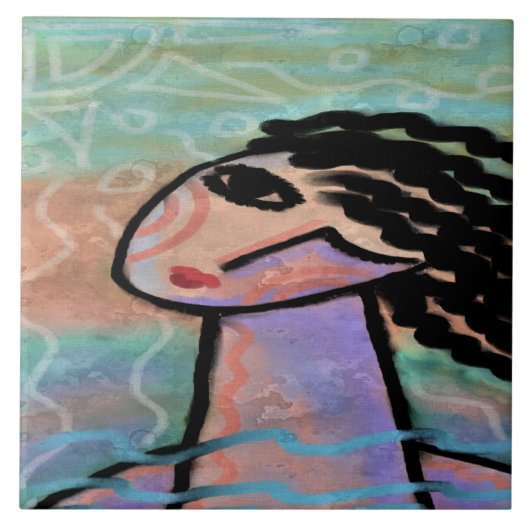 サニーサマーデイ抽象芸術デジ絵画タル タイル (正面)