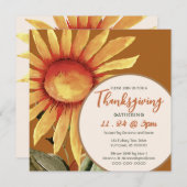 サニーサンフラワーサンクスギビング招待状 招待状 (正面/裏面)