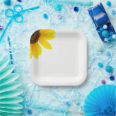 サニーサンフラワースクエア紙プレート ペーパープレート (パーティー)