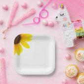 サニーサンフラワースクエア紙プレート ペーパープレート (パーティー)