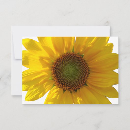 サニーサンフラワーノテパーソナライズされた空白のカード 招待状 (正面)