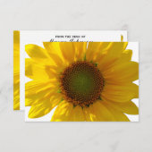 サニーサンフラワーノテパーソナライズされた空白のカード 招待状 (正面/裏面)