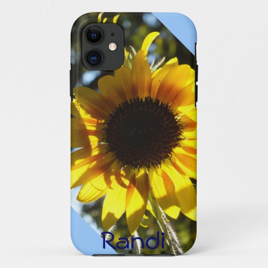 サニーサンフラワーiPhone 5ケース*パーソナライズ* Case-Mate iPhoneケース (裏面)