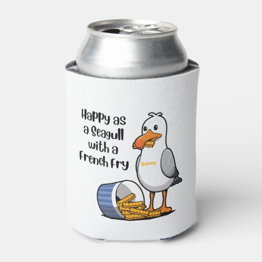 サニーザシーガルとフライフランスのズクーラーボックス 缶クーラー (缶正面)