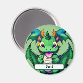 サニーザフレンドリードラゴン名カスタムタグ マグネット (正面/裏面)