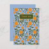 サニーシトラスミカングローブパターン サンキューカード (正面/裏面)