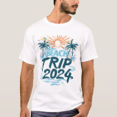 サニーショアーズ2024:鮮やかビーチ旅行の思い出 Tシャツ (正面)