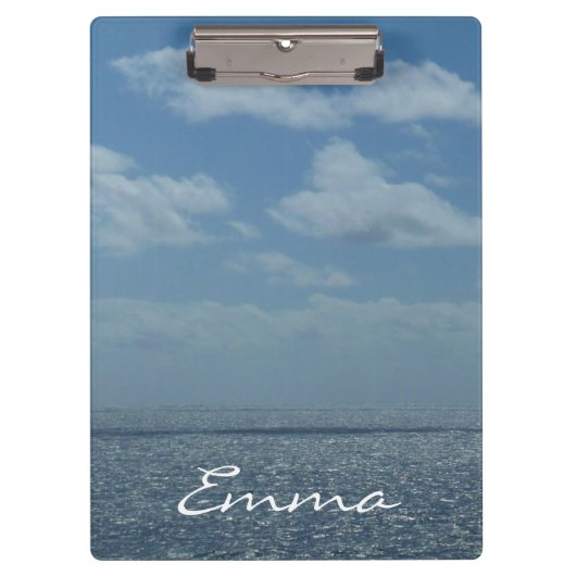 サニーシーカリブのブルー海 クリップボード (正面)