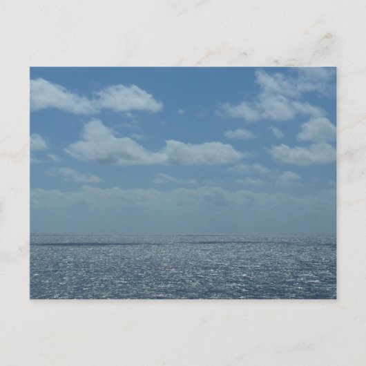 サニーシーカリブのブルー海 ポストカード (正面)