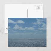 サニーシーカリブのブルー海 ポストカード (正面/裏面)