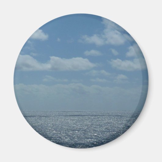 サニーシーカリブのブルー海 マグネット (正面)