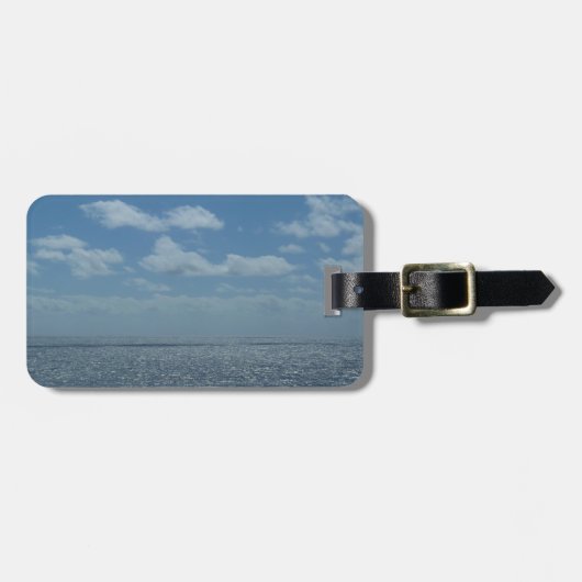 サニーシーカリブのブルー海 ラゲッジタグ (正面横)