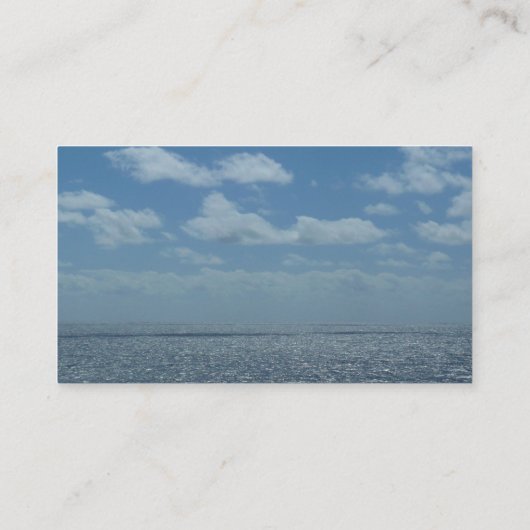 サニーシーカリブのブルー海 名刺 (裏面)