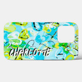 サニースカイセレナード：ブルーイエローグラフィティハート Case-Mate iPhoneケース (裏面 (横))