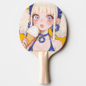 サニースクープVanilla Coneのアニメガール 卓球ラケット (裏面)