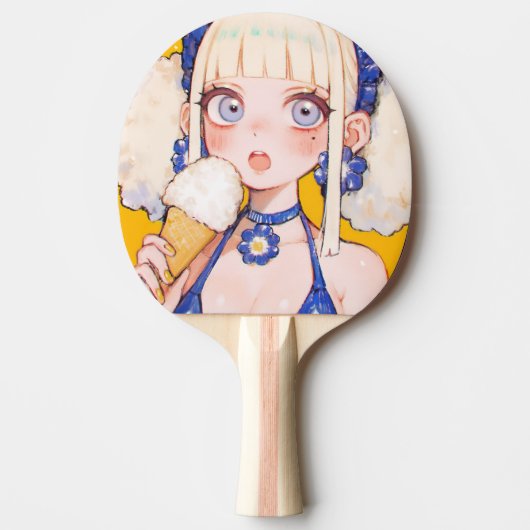サニースクープVanilla Coneのアニメガール 卓球ラケット (正面)