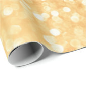 サニースパークルイエローラグジュアリートレンディー金ゴールドグリッター ラッピングペーパー (ロールコーナー)