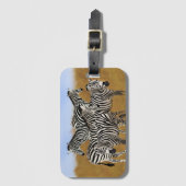サニーセレンティゼブラ | サファリワイルドライフアドベンチャー ラゲッジタグ (正面縦)