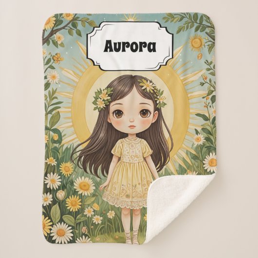 サニーセレーデパーソナライズされた シェルパブランケット (正面)