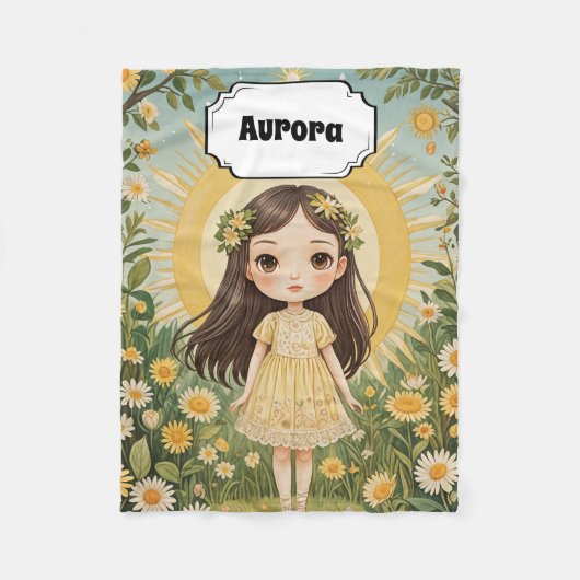 サニーセレーデパーソナライズされた フリースブランケット (正面)