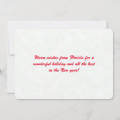 サニーセントオーガスティンフロリダからのメリークリスマス シーズンカード (裏面)