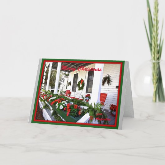 サニーセントオーガスティンフロリダからのメリークリスマス シーズンカード (正面)
