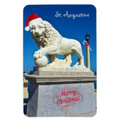 サニーセントオーガスティンフロリダからのメリークリスマス マグネット (縦)