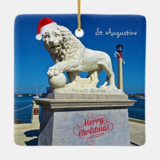サニーセントオーガスティーヌフロリダからのメリークリスマス セラミックオーナメント (裏面)