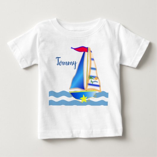 サニーセーリングデイカスタム ベビーTシャツ (正面)