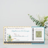 サニータートルシーライフスネイルベビーシャワー招待状 招待状 (スタンド正面)