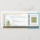 サニータートルシーライフスネイルベビーシャワー招待状 招待状 (正面/裏面)