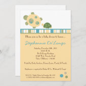 サニータートルシーライフスネイルベビーシャワー招待状 招待状 (正面/裏面)