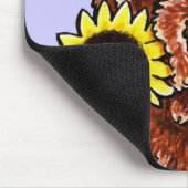 サニーチョコレートラブラドールOff-Leash Art™ マウスパッド (コーナー)