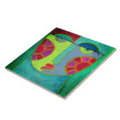 サニーチーク抽象芸術絵画顔 タイル (側面)