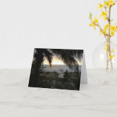 サニーデイアットサンセットビーチオントレジャーアイランド カード (黄色い花)