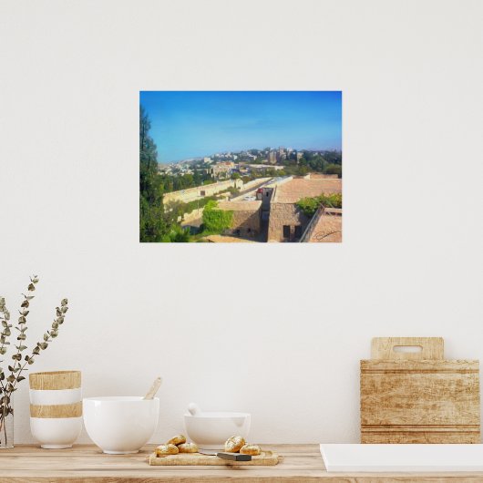 サニーデイイエミンモヘビューイェルイザレムイスラエル油 ポスター (キッチン)