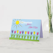 サニーデイカラフルチューリップオールタシミュニアカード カード (正面)