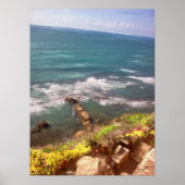 サニーデイシービーチイスラエルHerzlia油絵 ポスター (正面)