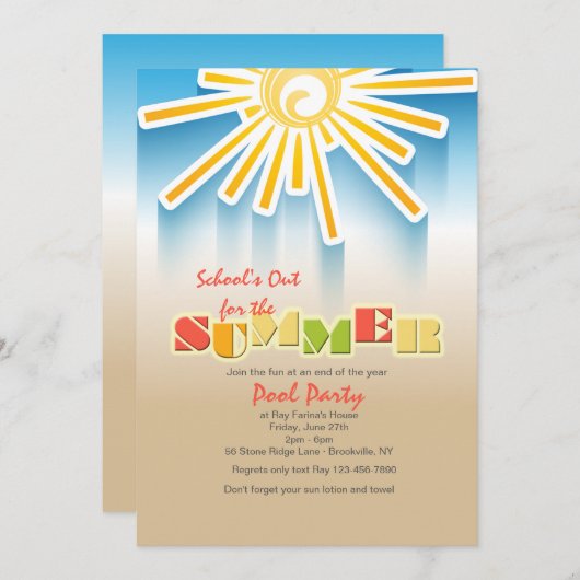 サニーデイ招待状 招待状 (正面/裏面)